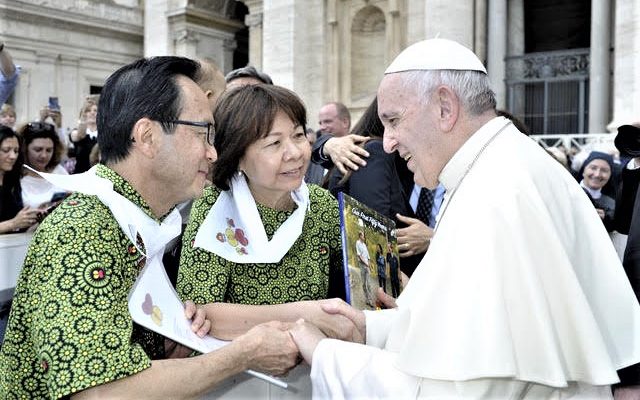 Papa Francesco con i responsabili mondiali di Incontro Matrimoniale 